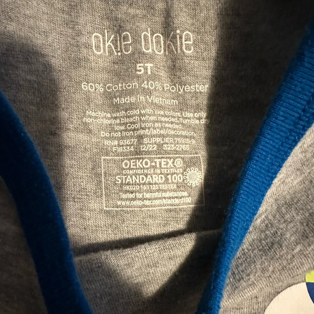 Okie Dokie Gray Tank Top with Blue and Like Green Ice Cream Design